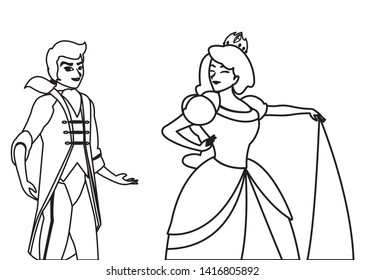 prince charming and princess of tales characters
