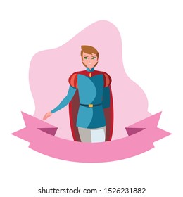 prince charming of tales character vector illustration design