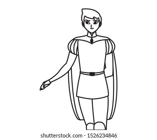 prince charming of tales character vector illustration design