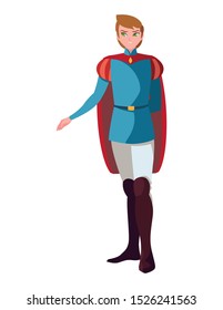 prince charming of tales character vector illustration design