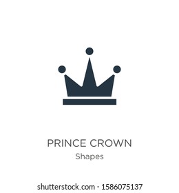 Prince crown icon vector. Trendy flat prince crown icon from shapes collection isolated on white background. Vector illustration can be used for web and mobile graphic design, logo, eps10