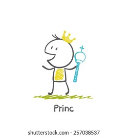 prince with crown illustration