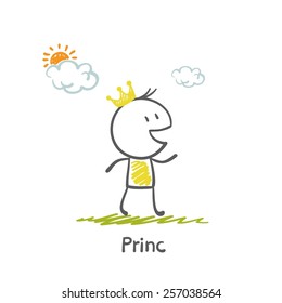 prince with crown illustration