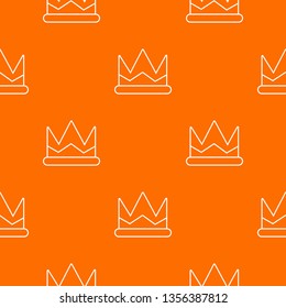 Prince crown pattern vector orange for any web design best