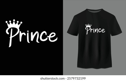 Prince With crown Typography T-Shirt Design