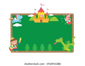 prince and dragon on blackboard