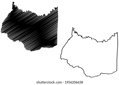 Prince Edward County, Commonwealth of Virginia (U.S. county, United States of America) map vector illustration, scribble sketch Prince Edward map