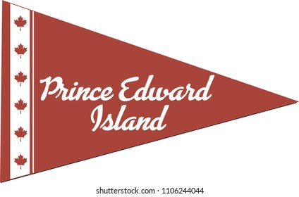 Prince Edward Island Flag, Canadian Province Pennant, Vector Illustration Symbol Isolated