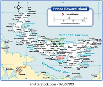 Prince Edward Island Province Map