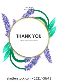 Prince Feather Flower Card, Vector illustration design element