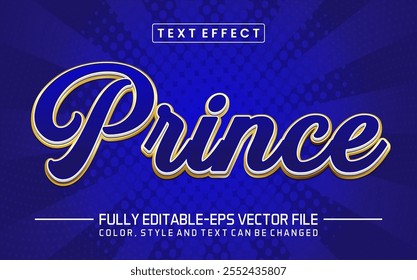 Prince font Text effect editable