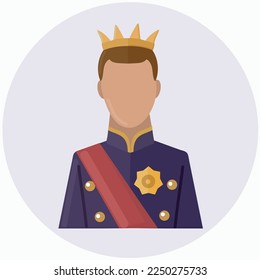 Prince icon clipart isolated vector illustration