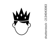 Prince icon design template vector isolated illustration