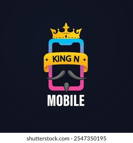 Ilustração do logotipo móvel Prince King