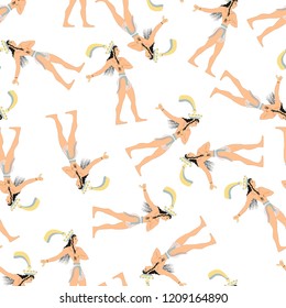 Prince of Knossos Palace. Ancient Greece. Seamless pattern