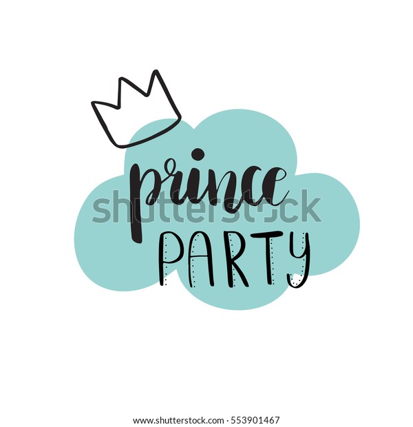 Prince Party Bridal Shower Card Design Stock Vector Royalty Free