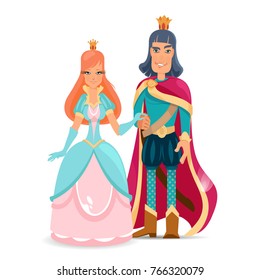 Prince and Princess. Characters from a fairy tale.