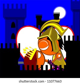 prince and princess in a fort	