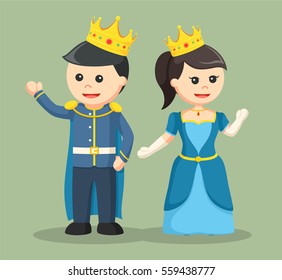 prince and princess greeting