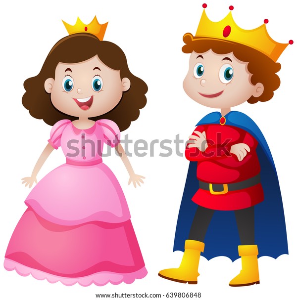 Prince Princess Happy Face Illustration Stock Vector (royalty Free 