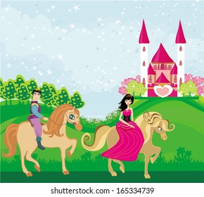 prince and princess on their horses