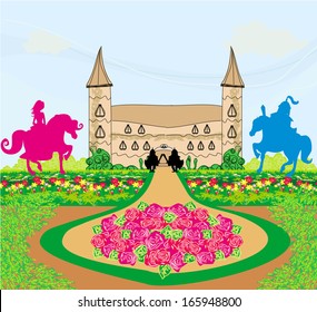 prince and princess on their horses