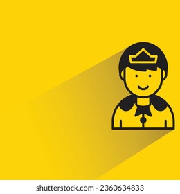 prince with shadow on yellow background