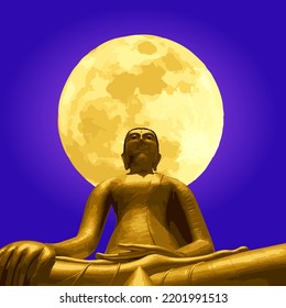 Prince Siddhartha sat in meditation and became enlightened as a Buddha on the full moon day.	