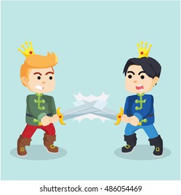 prince with sword fighting each other