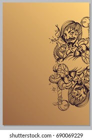 Prince. A template with fairy-tale characters for creating posters, covers, brochures.