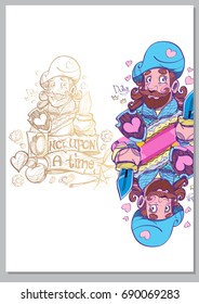 Prince. A template with fairy-tale characters for creating posters, covers, brochures.