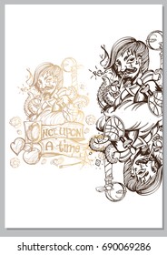 Prince. A template with fairy-tale characters for creating posters, covers, brochures.