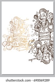 Prince. A template with fairy-tale characters for creating posters, covers, brochures.