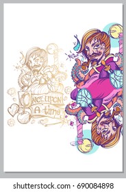 Prince. A template with fairy-tale characters for creating posters, covers, brochures.