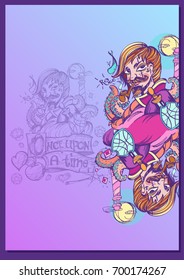 Prince. A template with fairy-tale characters for creating posters, covers, brochures.