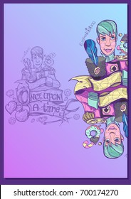 Prince. A template with fairy-tale characters for creating posters, covers, brochures.
