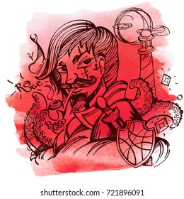 Prince. A template with fairy-tale characters for creating posters, covers, brochures.