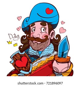 Prince. A template with fairy-tale characters for creating posters, covers, brochures.