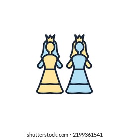 Princes icons  symbol vector elements for infographic web