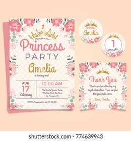 Princes Party Birthday Invitation