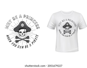 Princes Pirate T-Shirt Design Template