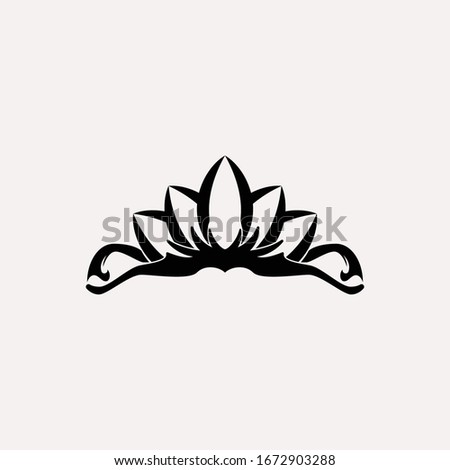 Princes tiara crown or royal diadem logo Ideas. Inspiration logo design. Template Vector Illustration. Isolated On White Background