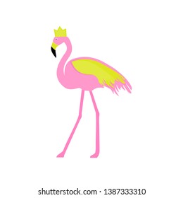 Princess abstract background with pink Flamingo