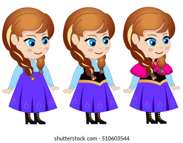 Princess Anna (vector Character For Animation)