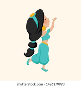 Princess Of Arabian with blue dress