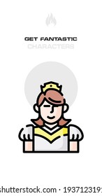 Los avatares de princesa, Elemento, Diseño de Personajes. Tema del mundo de locos y fantasmas. Realista, Caricatura, Fantástico, Estilo Sci-fi