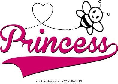 Princess. Baby Funny t shirt and mug design vector illustration