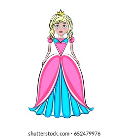Princess, baby vector illustration