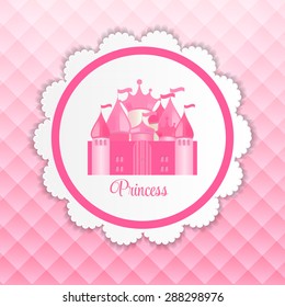 Princess  Background with Castle Vector Illustration EPS10
