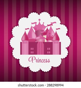 Princess  Background with Castle Vector Illustration EPS10